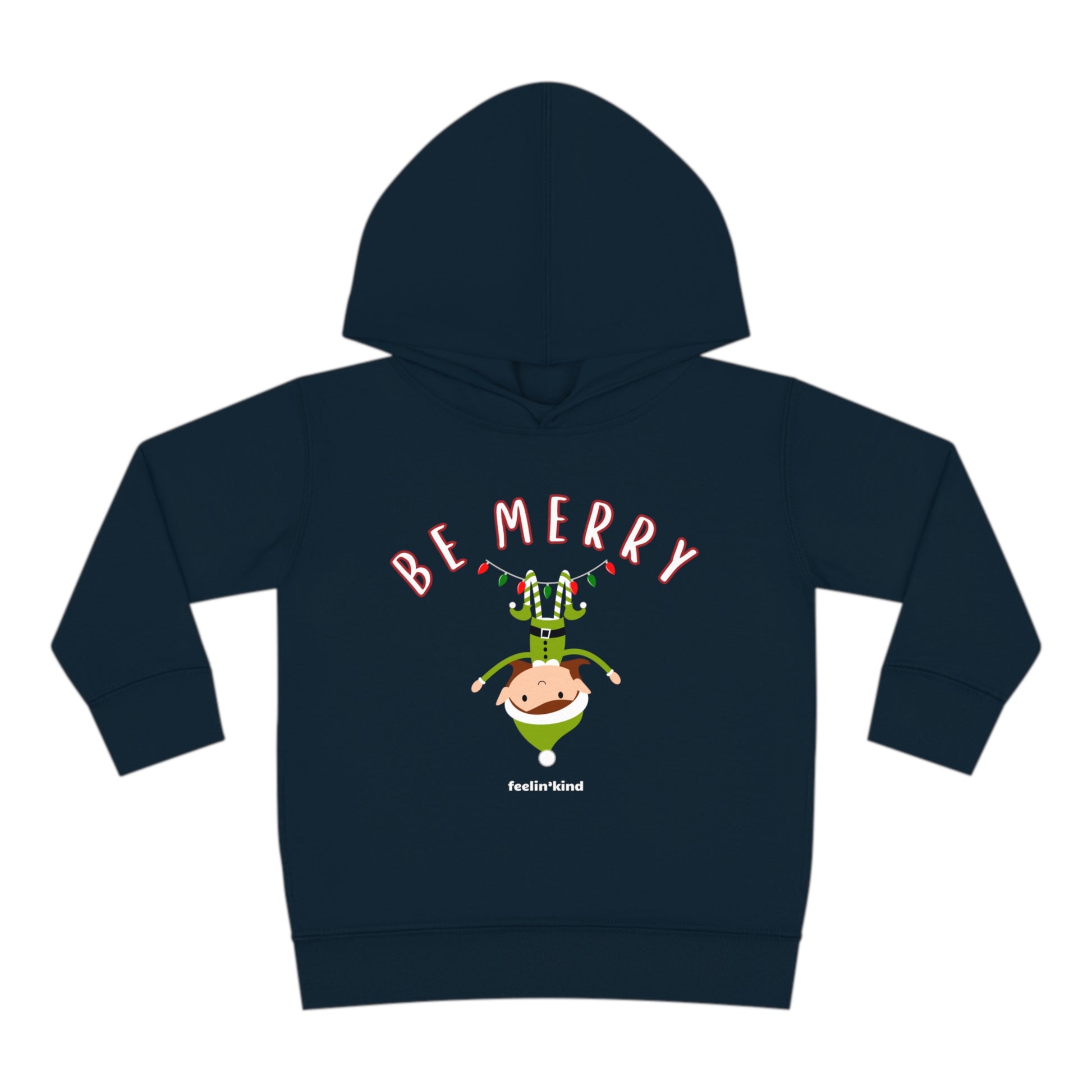 Be Merry Elf  hoodie featuring a cool design inspired by the spirit of goodwill, perfect for chilly days.