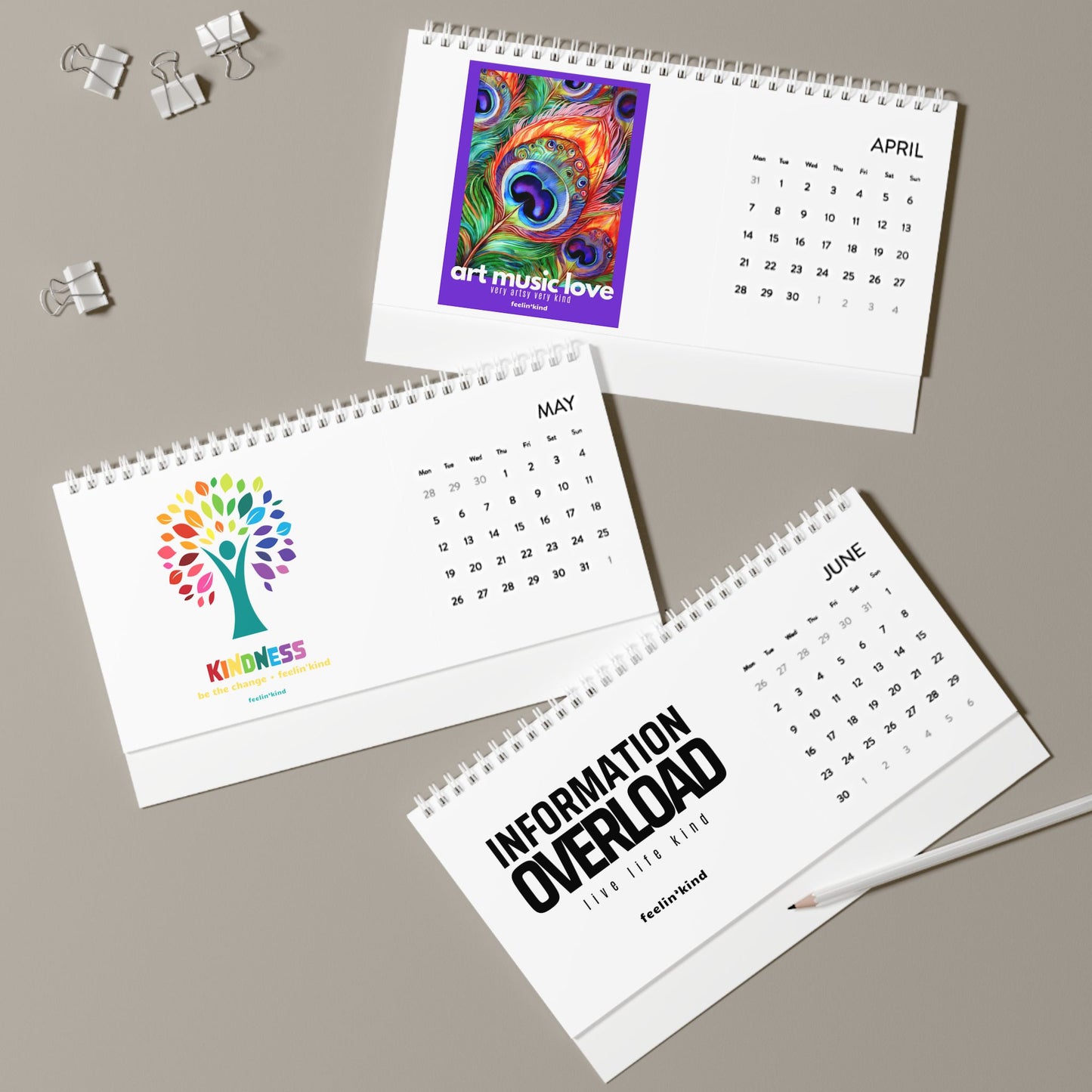 Feelin'Kind 2025 Desk Calendar  (