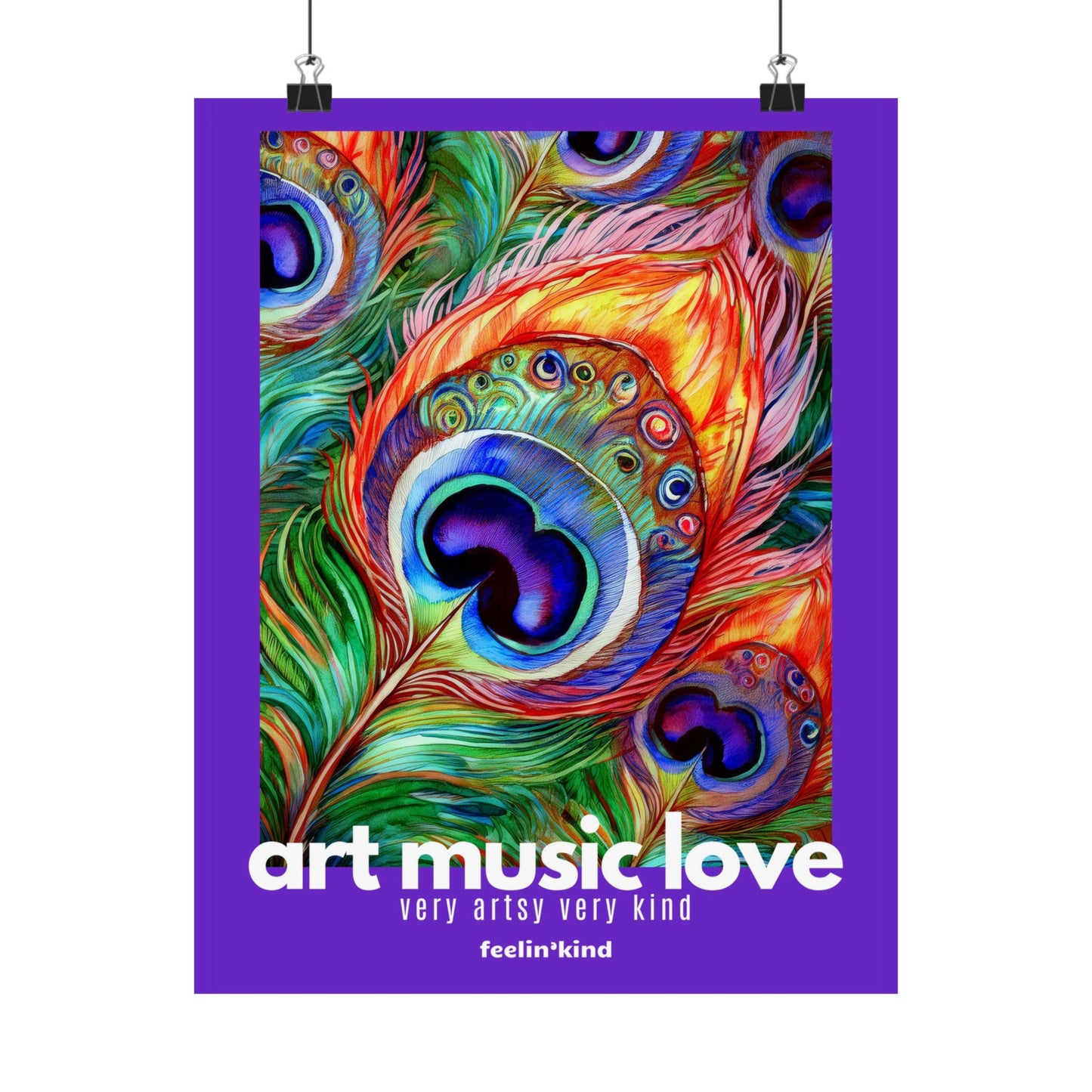 Art Music Love – Peacock Harmony Poster