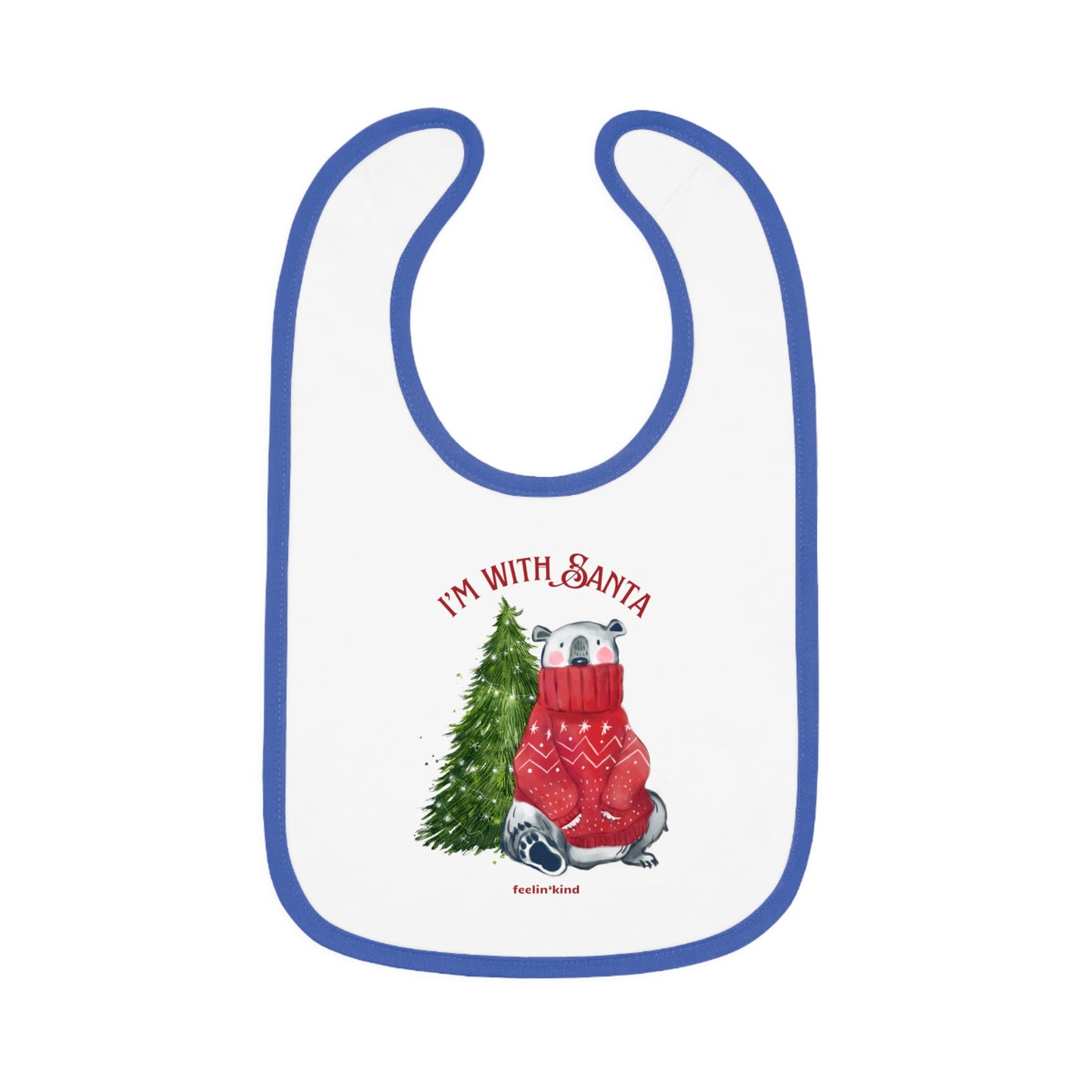 I’m With Santa Baby Bib
