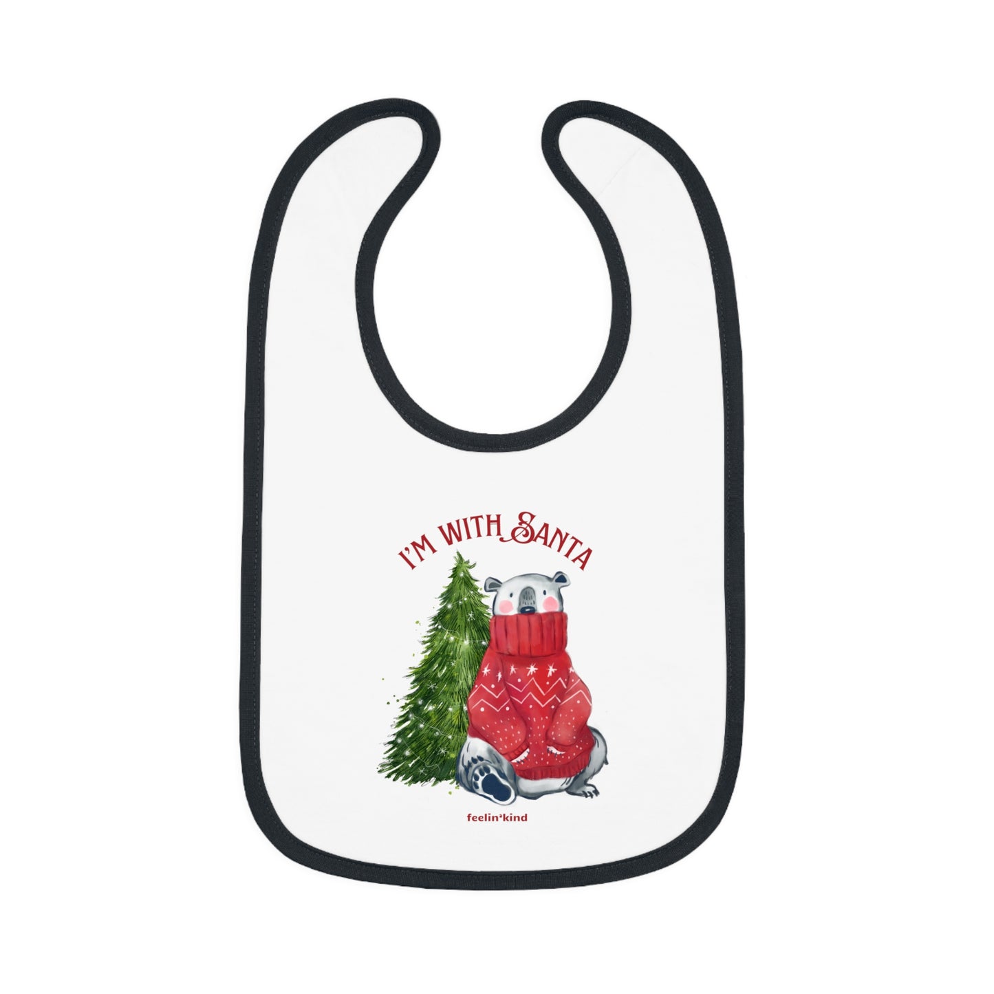 I’m With Santa Baby Bib