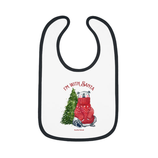 I’m With Santa Baby Bib