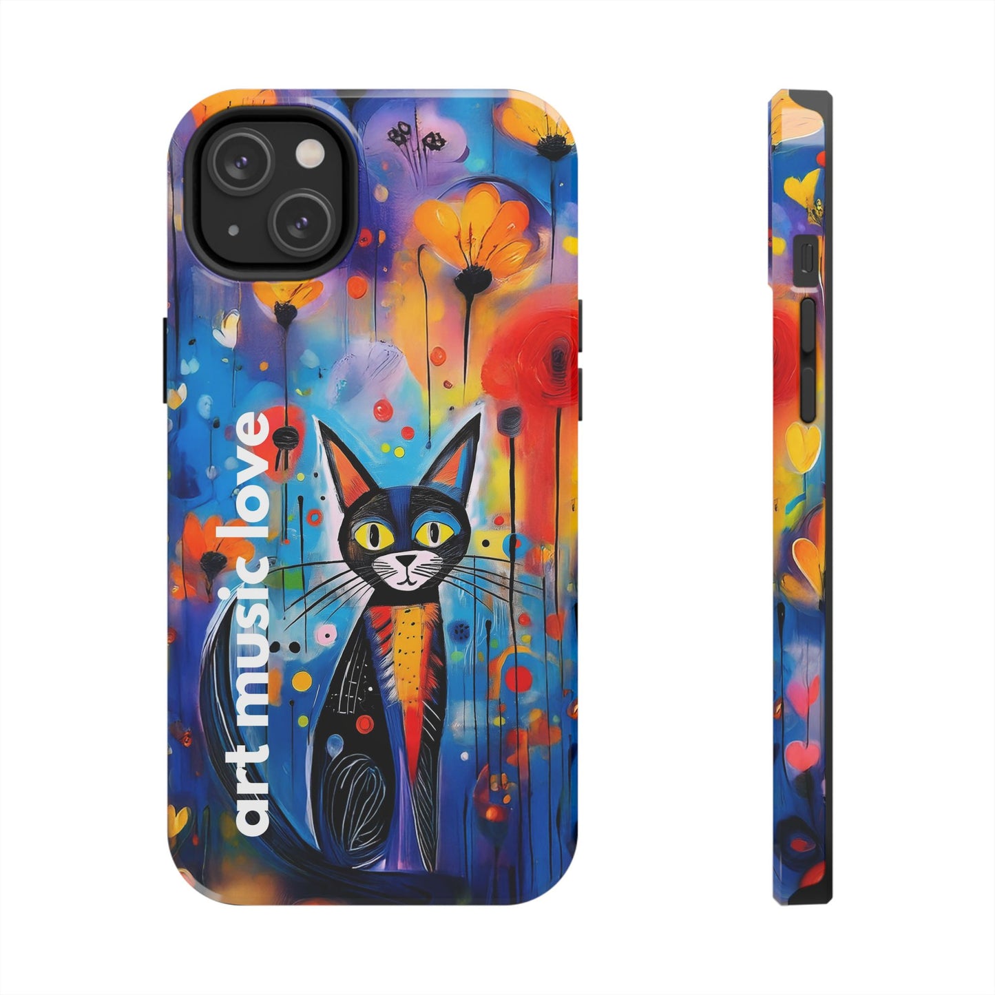 Art Music Love Phone Case – Vibrant Cat
