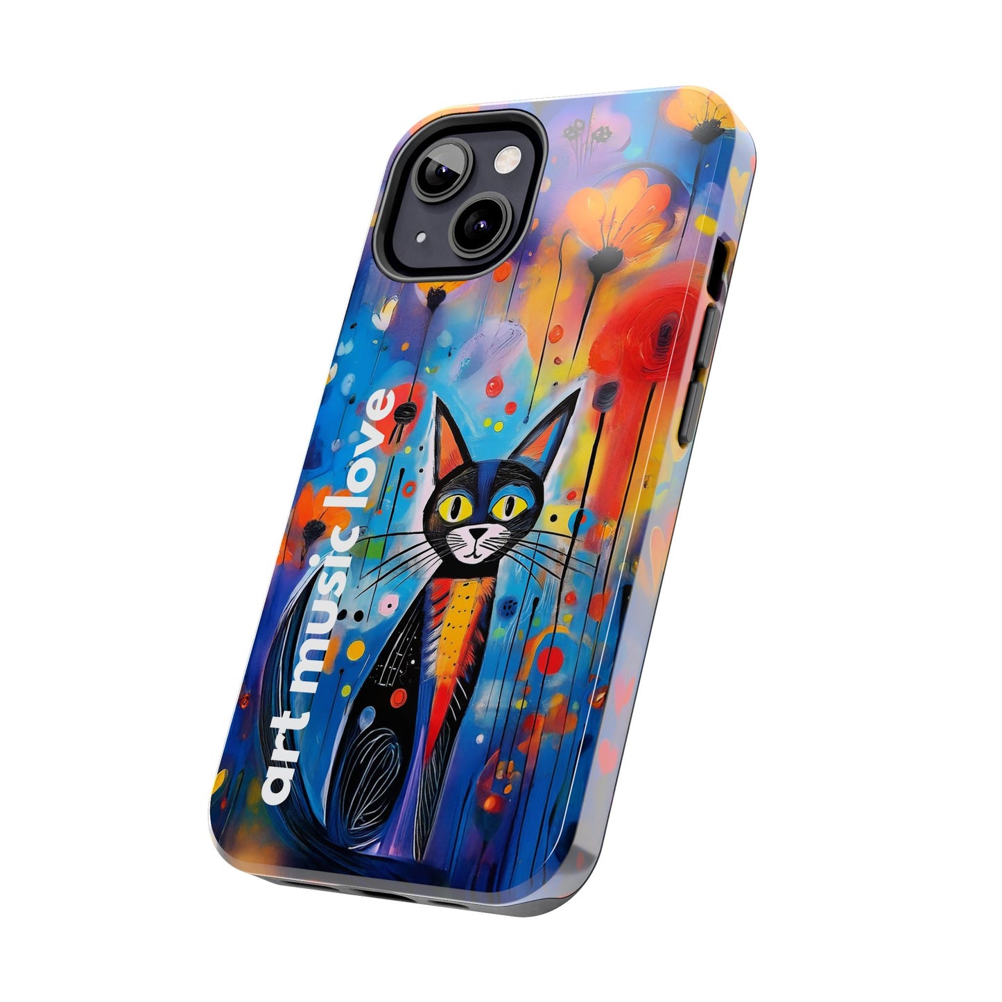 Art Music Love Phone Case – Vibrant Cat
