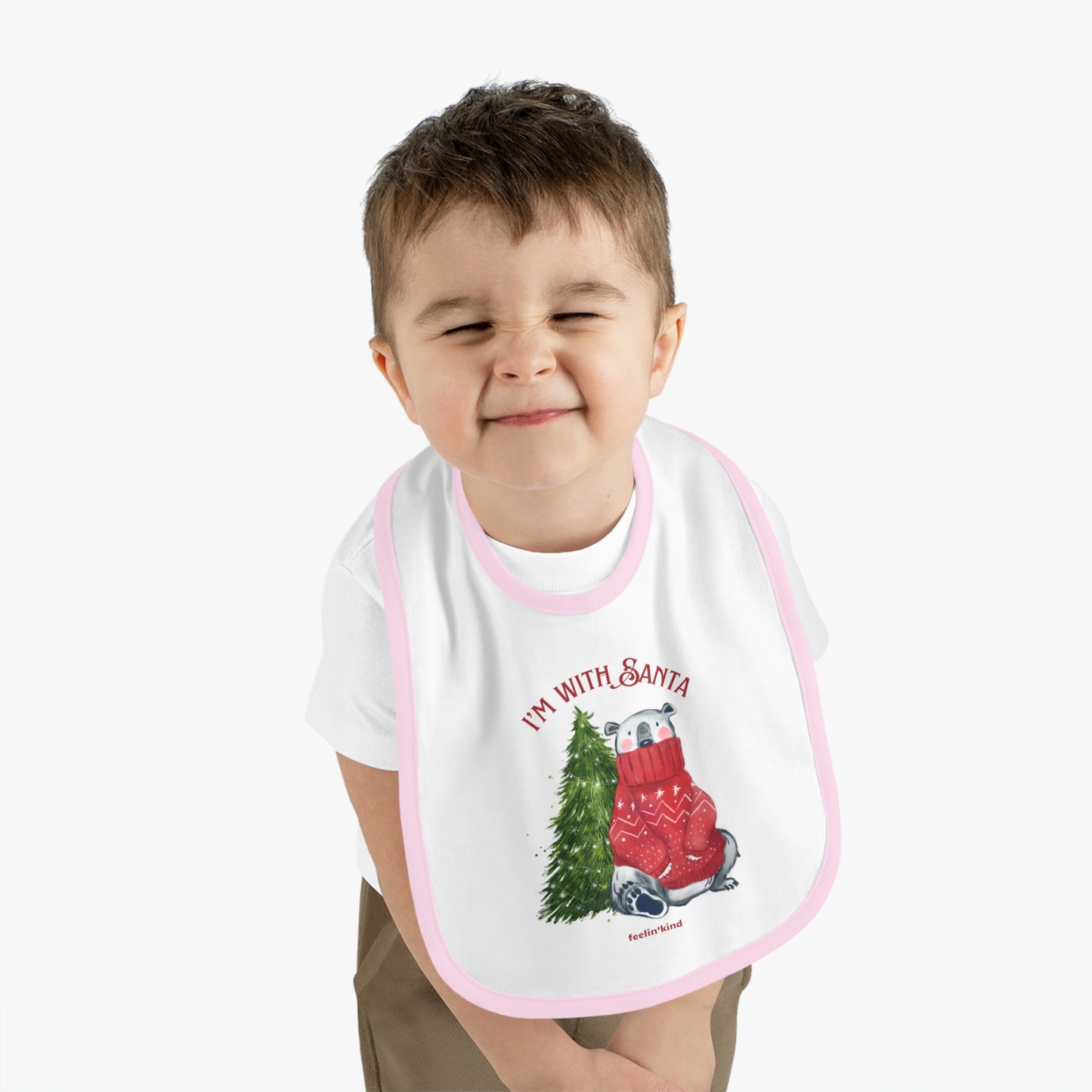 I’m With Santa Baby Bib