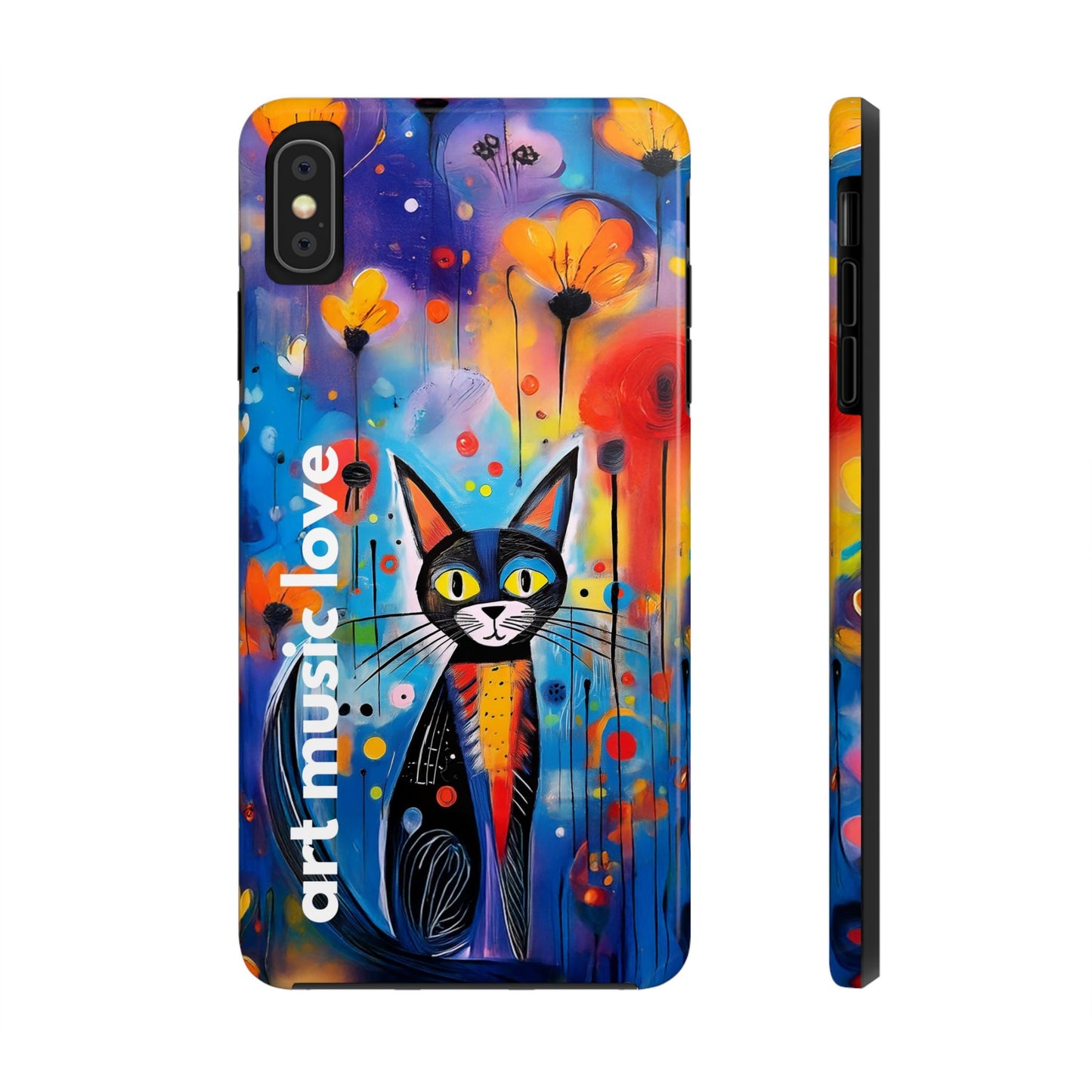 Art Music Love Phone Case – Vibrant Cat
