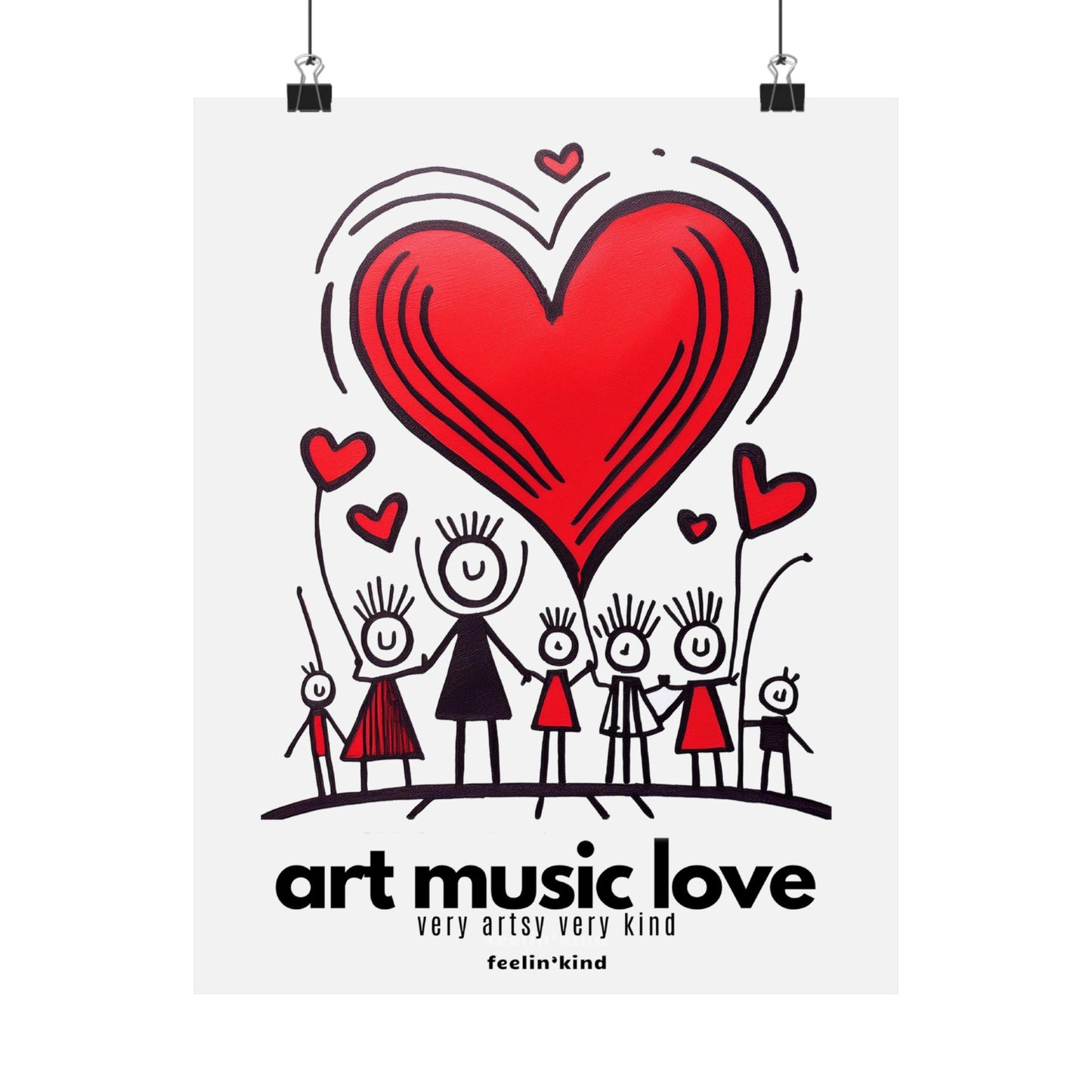 Art Music Love – Valenkind Family Poster