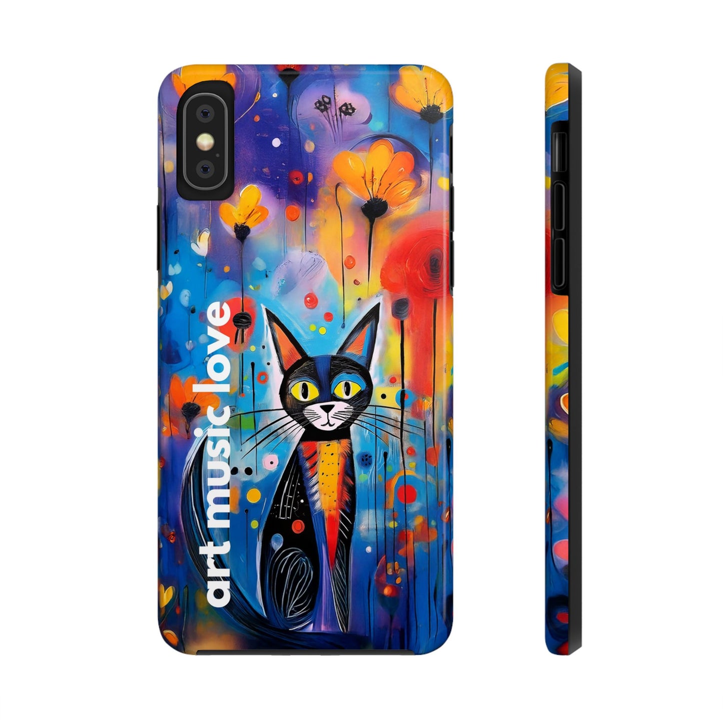 Art Music Love Phone Case – Vibrant Cat