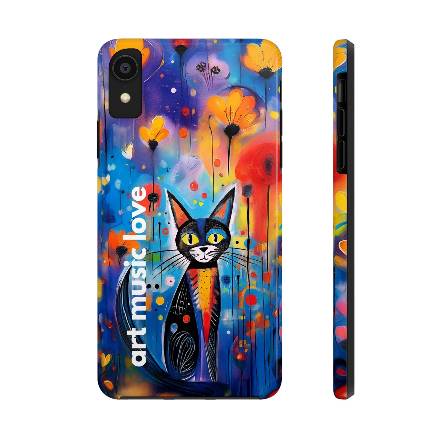 Art Music Love Phone Case – Vibrant Cat