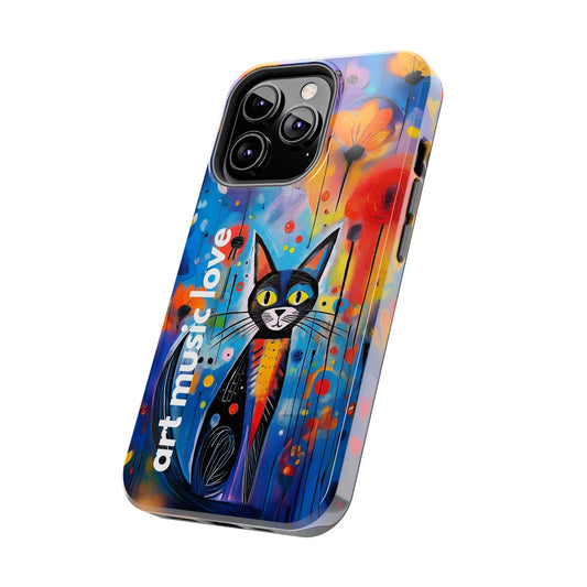 Art Music Love Phone Case – Vibrant Cat