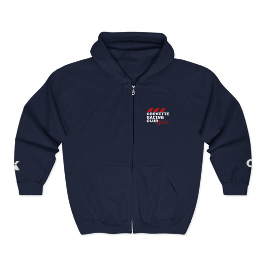 Corvette Racing Club Zip Hoodie – Embroidered by Feelin’Kind