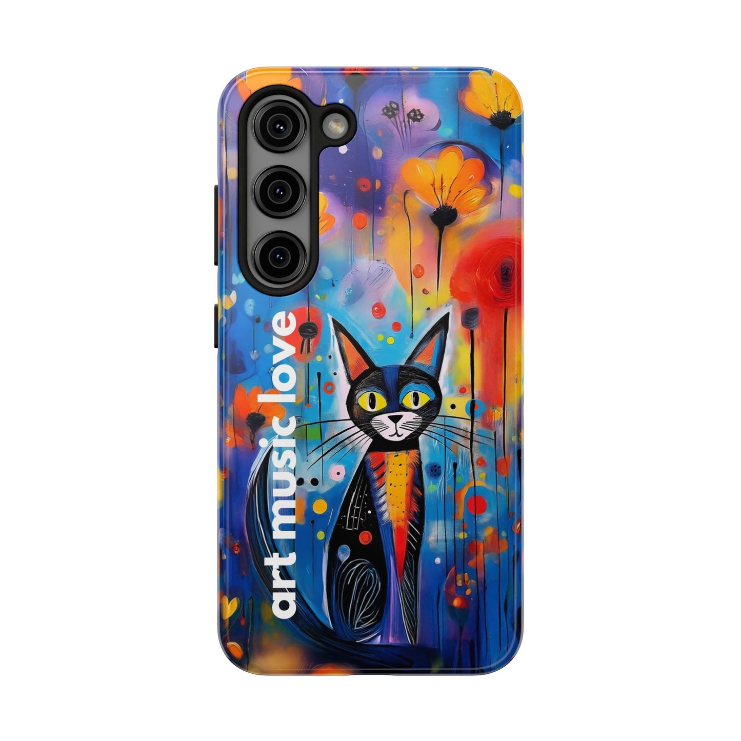 Art Music Love Phone Case – Vibrant Cat