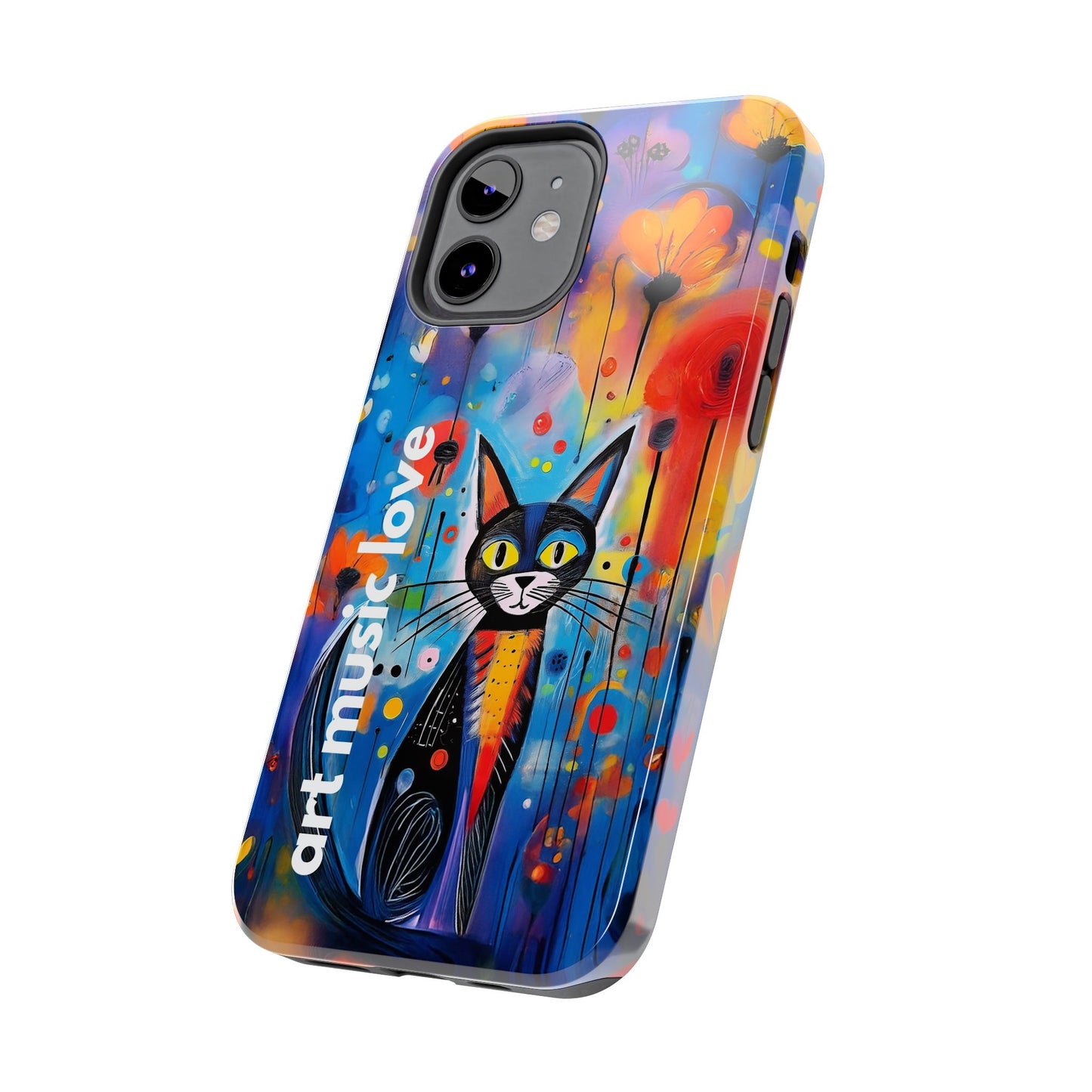 Art Music Love Phone Case – Vibrant Cat