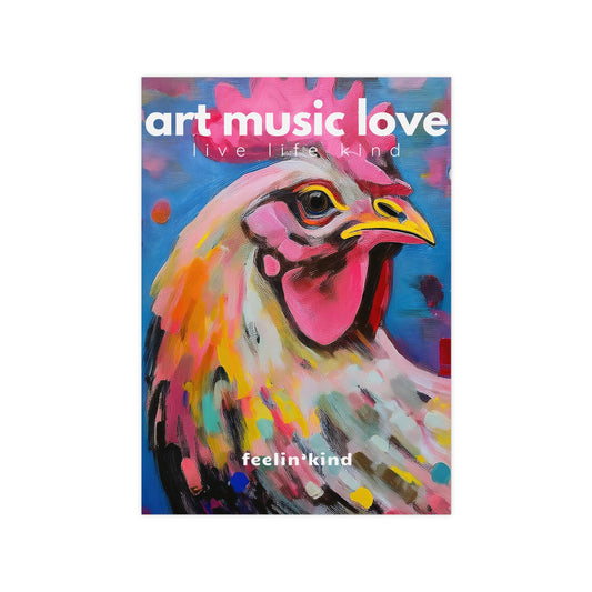 Art Music Love – Vibrant Rooster Poster