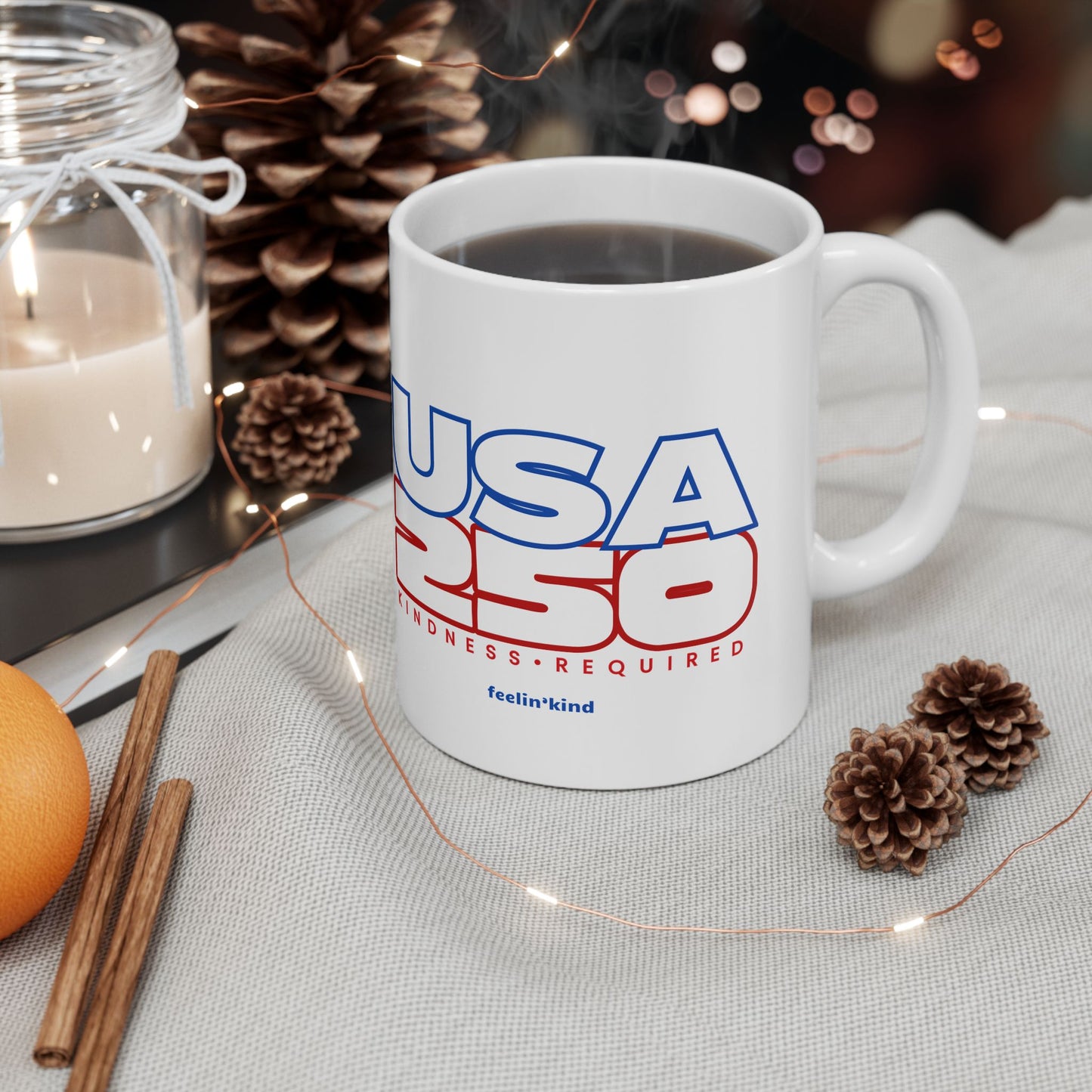USA 250 Mug – Red, White & Blue