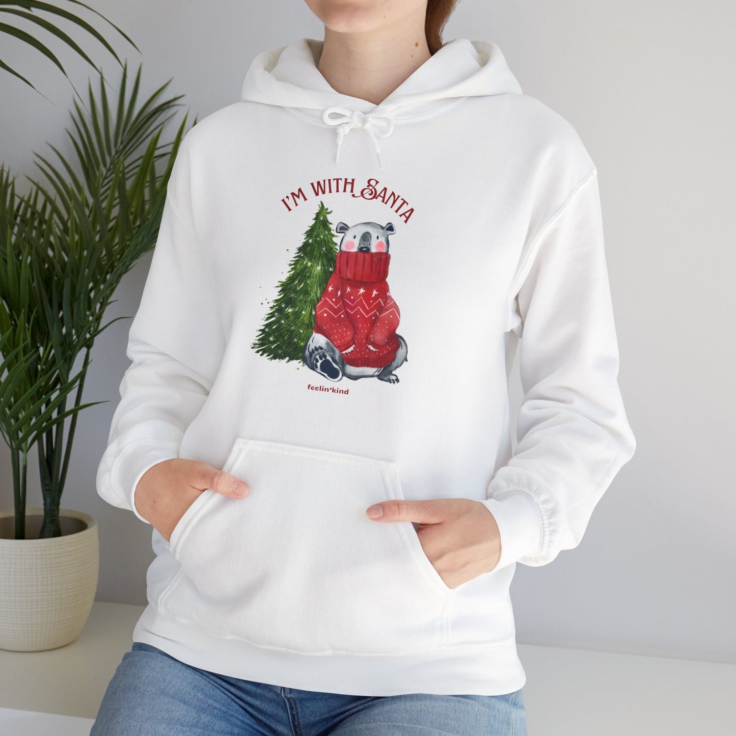 I'm with Santa hoodie