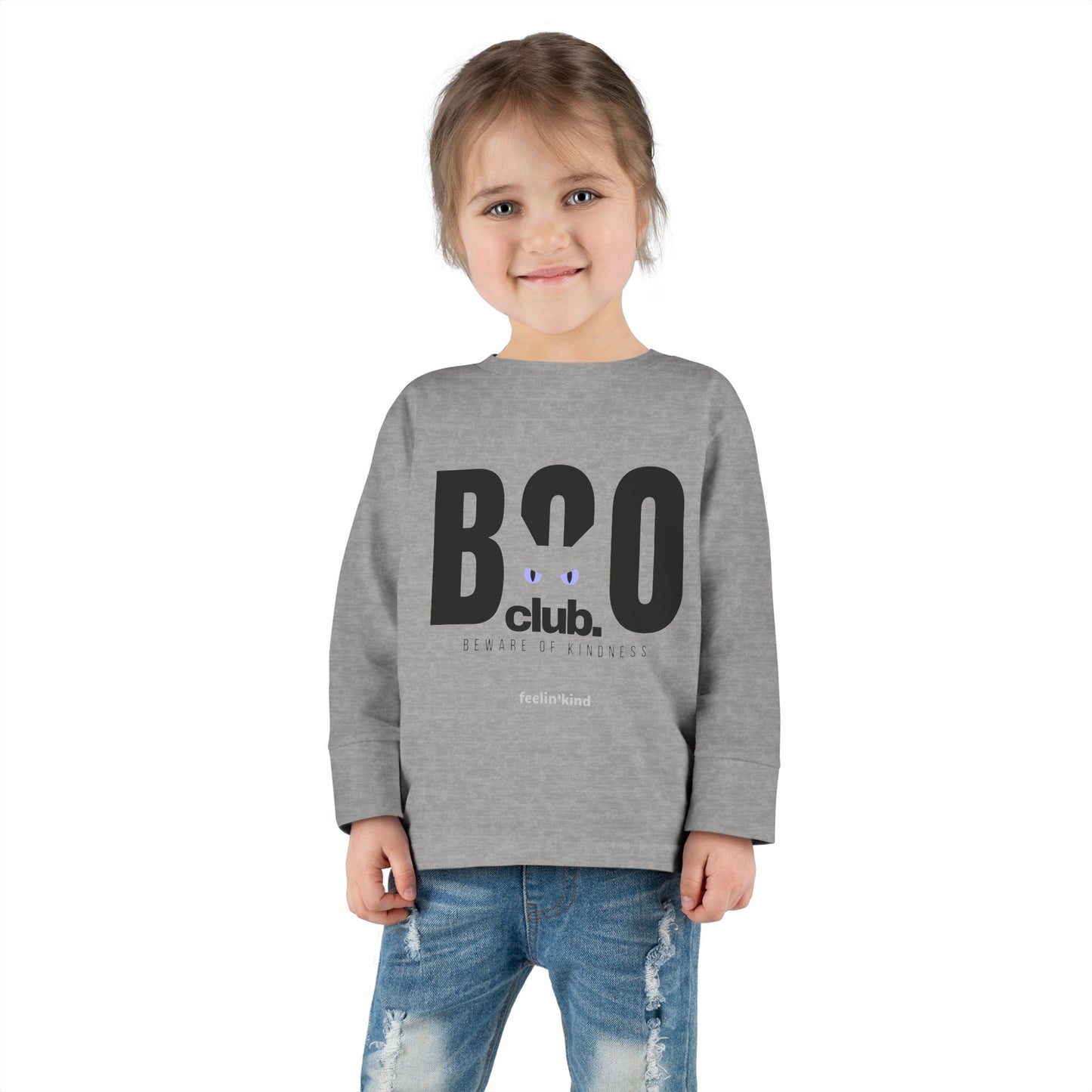Boo Club Toddler Long Sleeve Tee - Fun Halloween Toddler Shirt