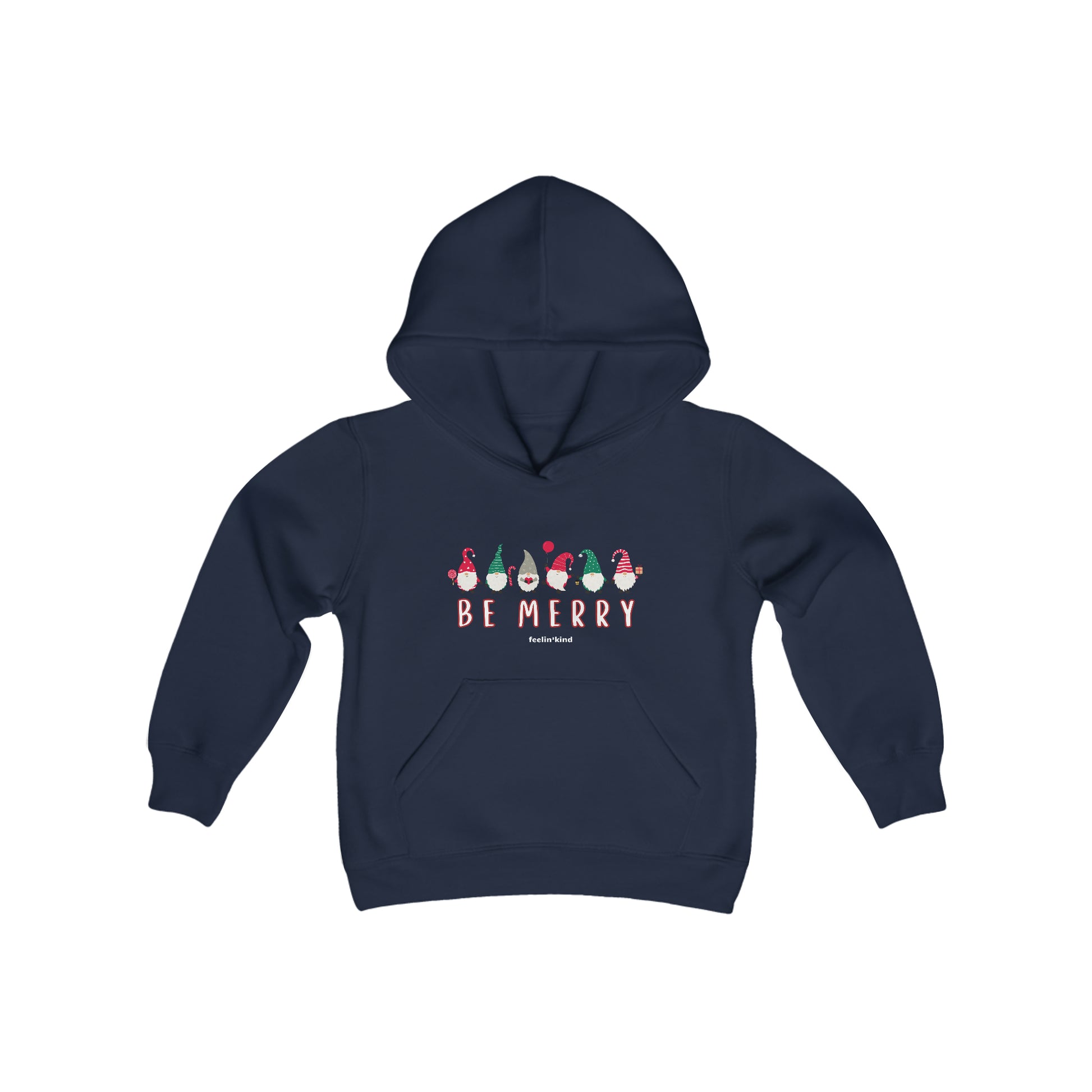 Be Merry Gnome hoodie featuring a cool design inspired by the spirit of goodwill, perfect for chilly days.
