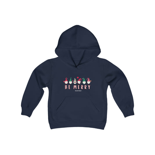 Be Merry Gnome hoodie featuring a cool design inspired by the spirit of goodwill, perfect for chilly days.