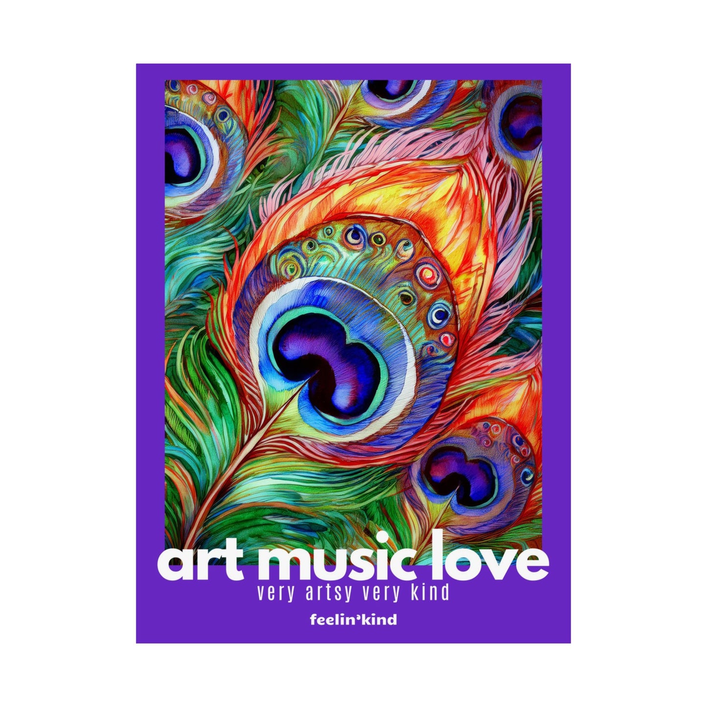 Art Music Love – Peacock Harmony Poster