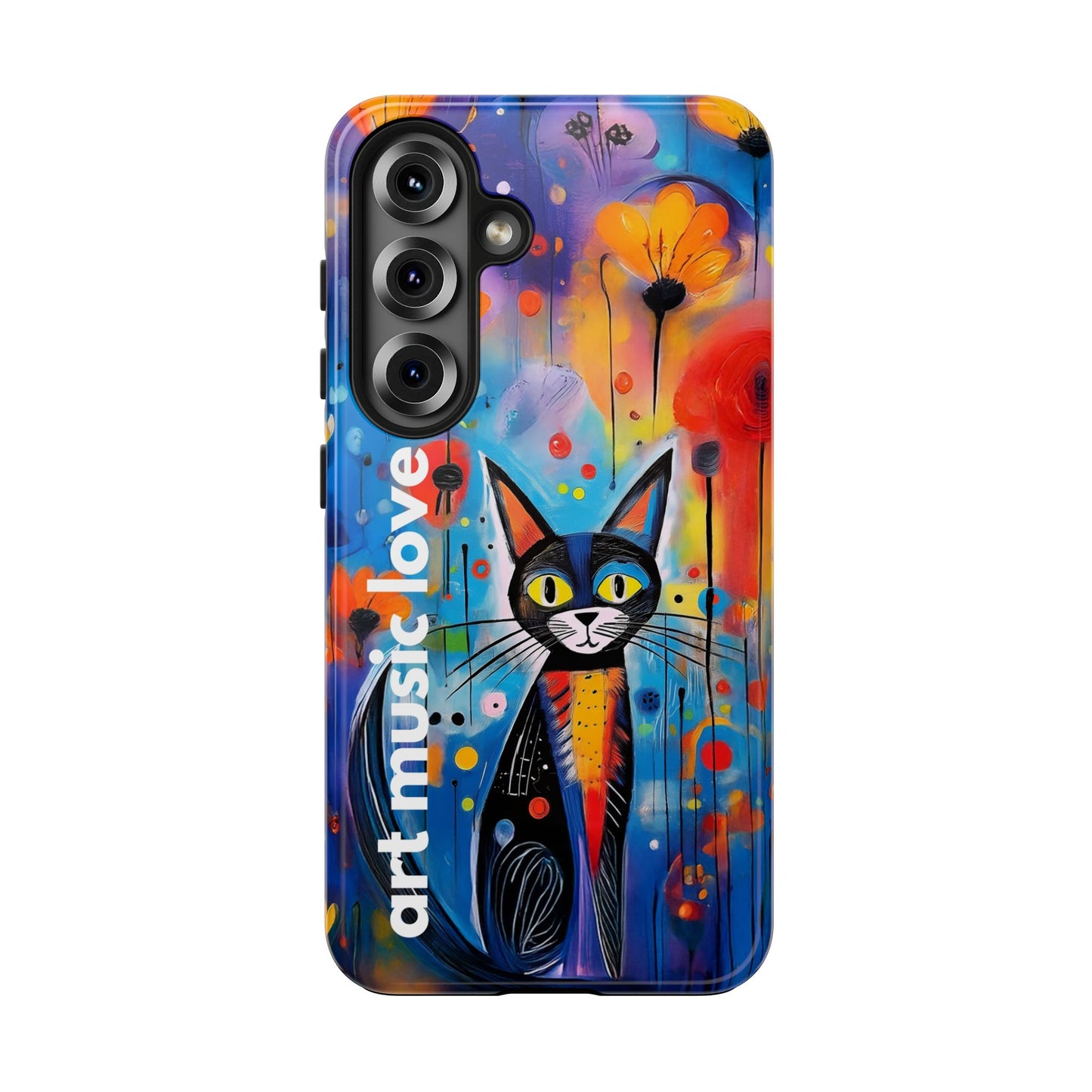 Art Music Love Phone Case – Vibrant Cat