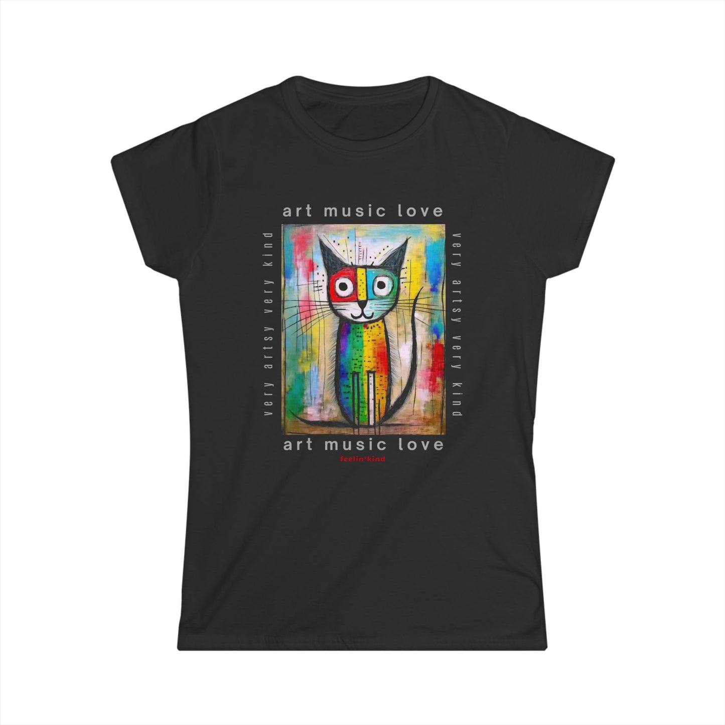 Very Artsy Cat Tee – Art Music Love Collection