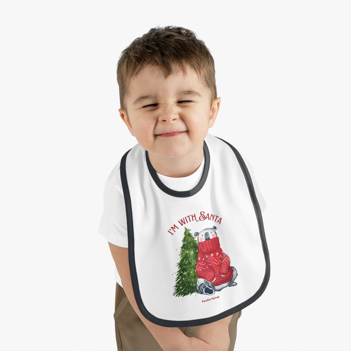 I’m With Santa Baby Bib