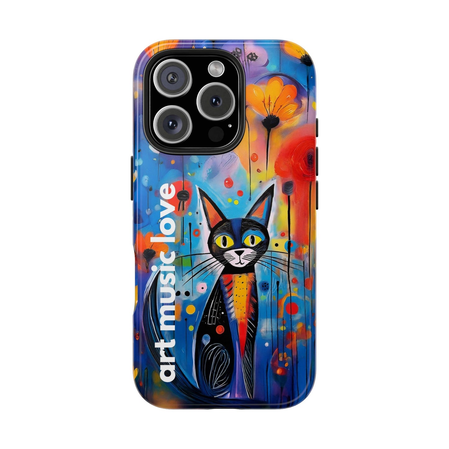 Art Music Love Phone Case – Vibrant Cat