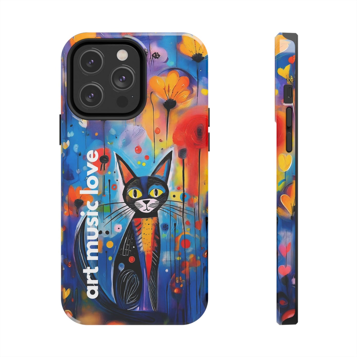 Art Music Love Phone Case – Vibrant Cat