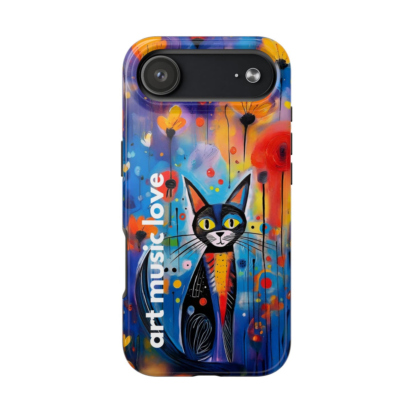 Art Music Love Phone Case – Vibrant Cat