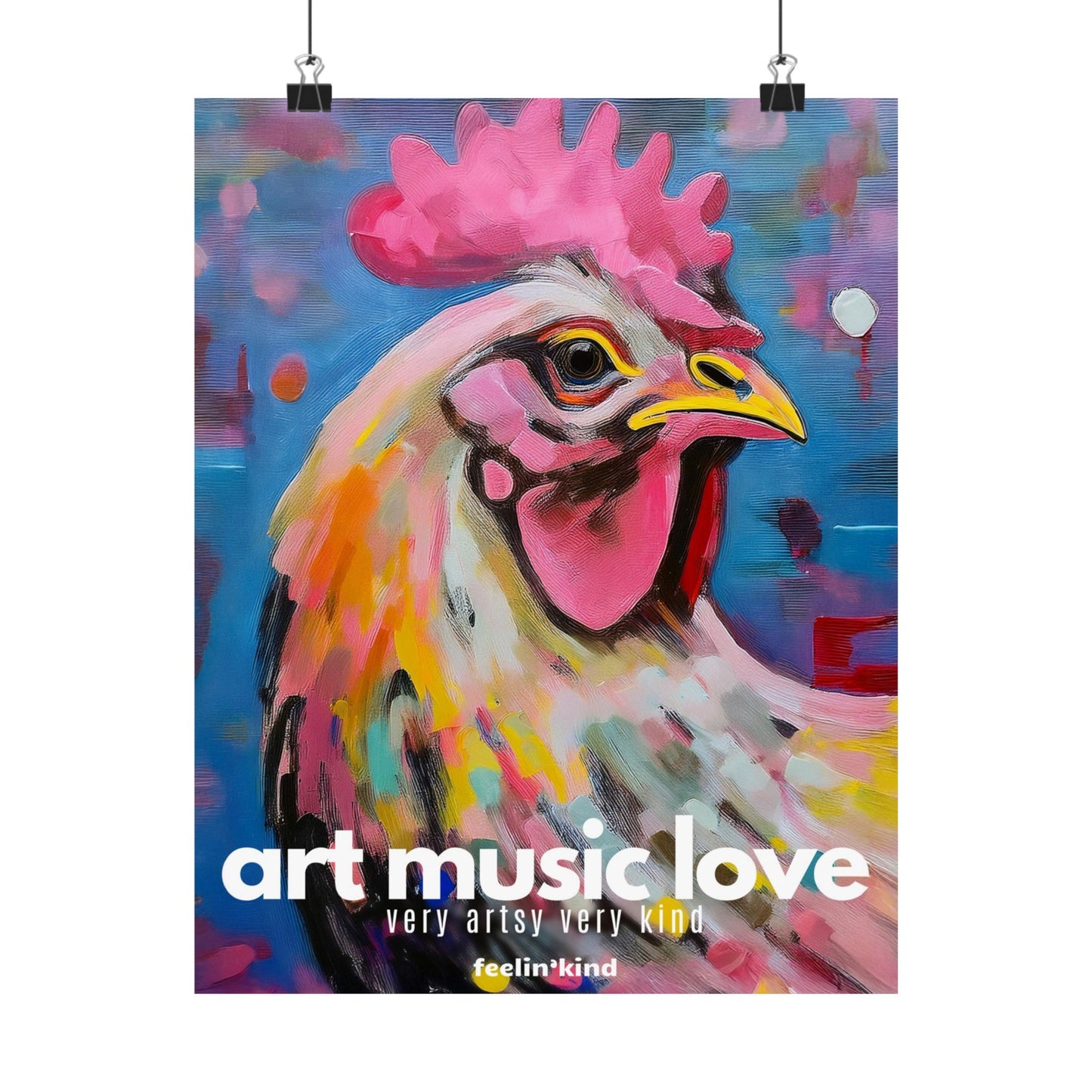 Art Music Love – Vibrant Rooster Poster
