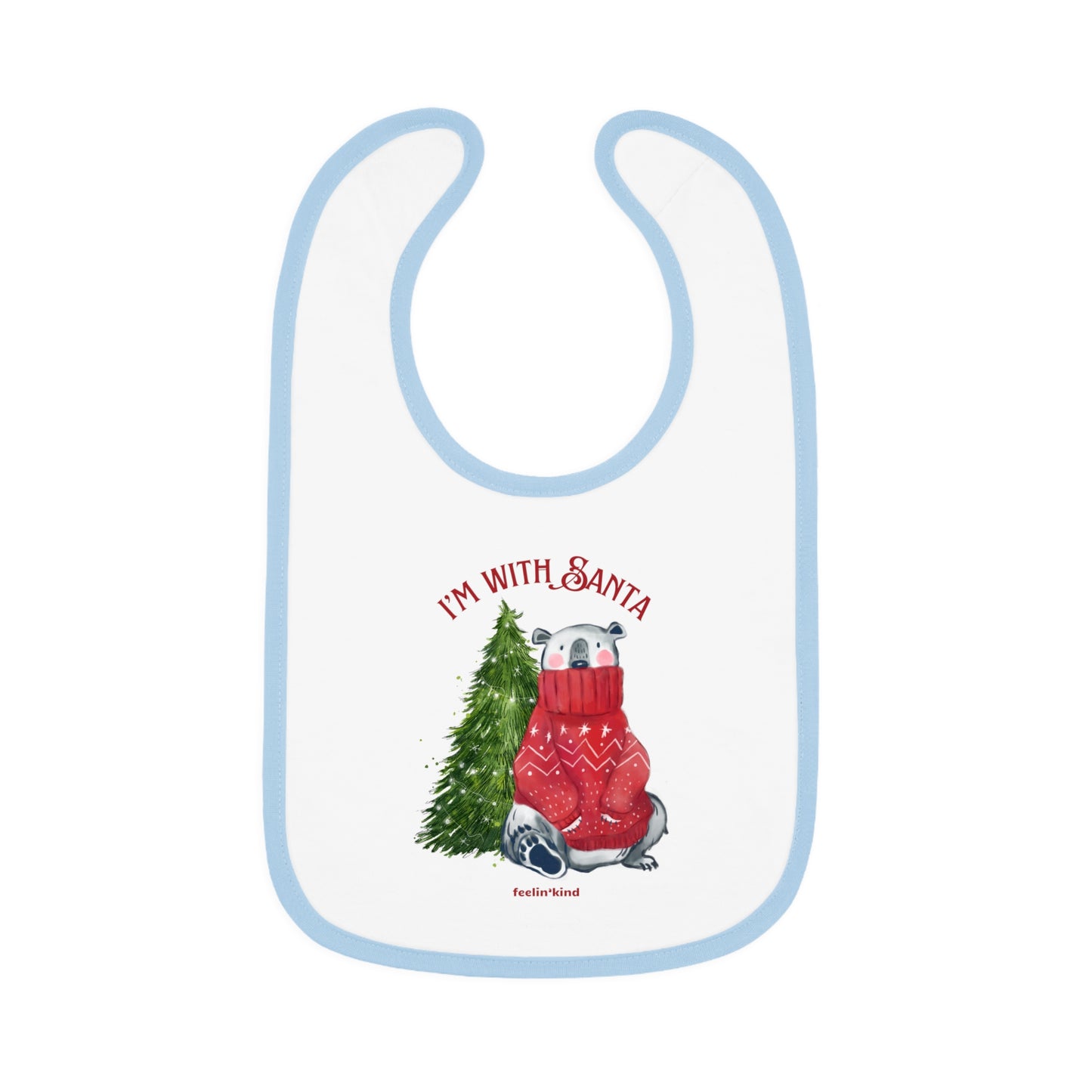 I’m With Santa Baby Bib
