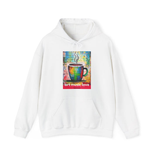 Art Music Love Rainbow Coffee Hoodie