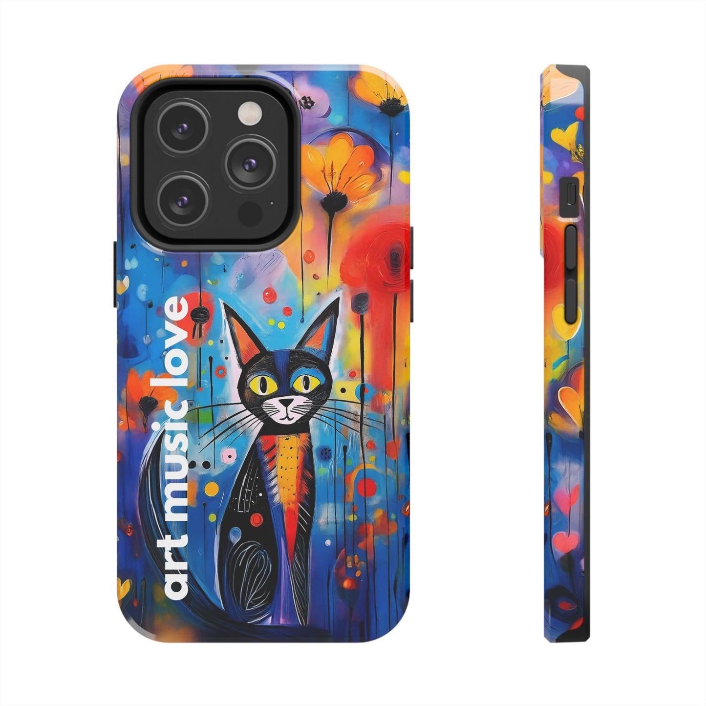 Art Music Love Phone Case – Vibrant Cat