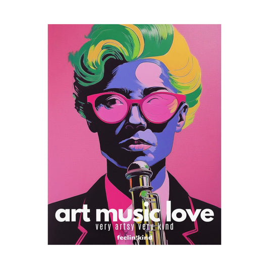 Art Music Love – Neon Sax Music Poster