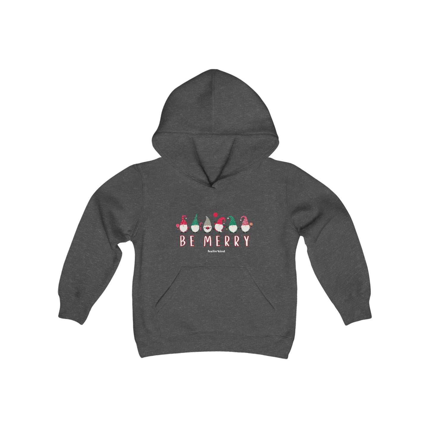 Be Merry Gnome hoodie featuring a cool design inspired by the spirit of goodwill, perfect for chilly days.