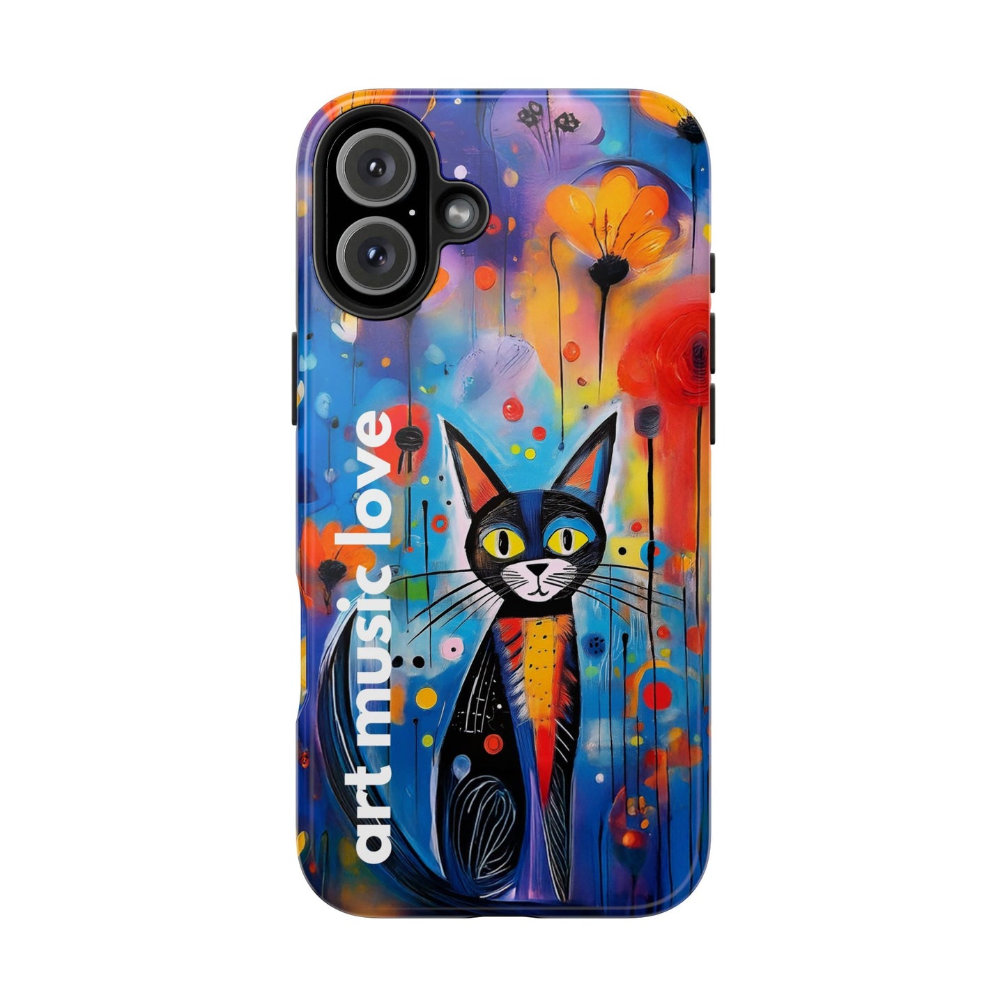 Art Music Love Phone Case – Vibrant Cat