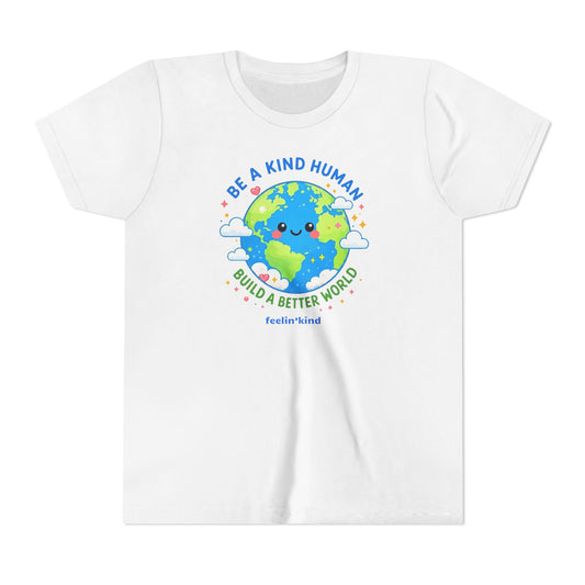 Be a Kind Human – Build a Better World Kids Tee
