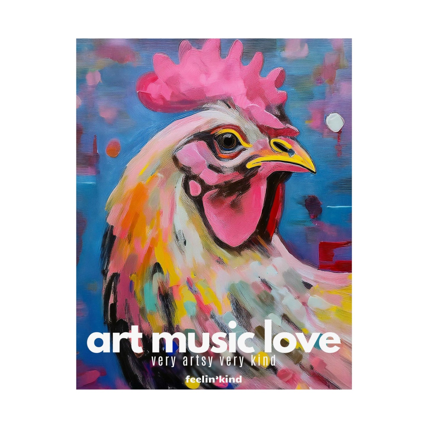 Art Music Love – Vibrant Rooster Poster