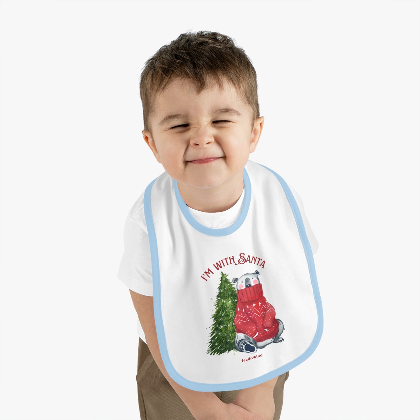 I’m With Santa Baby Bib