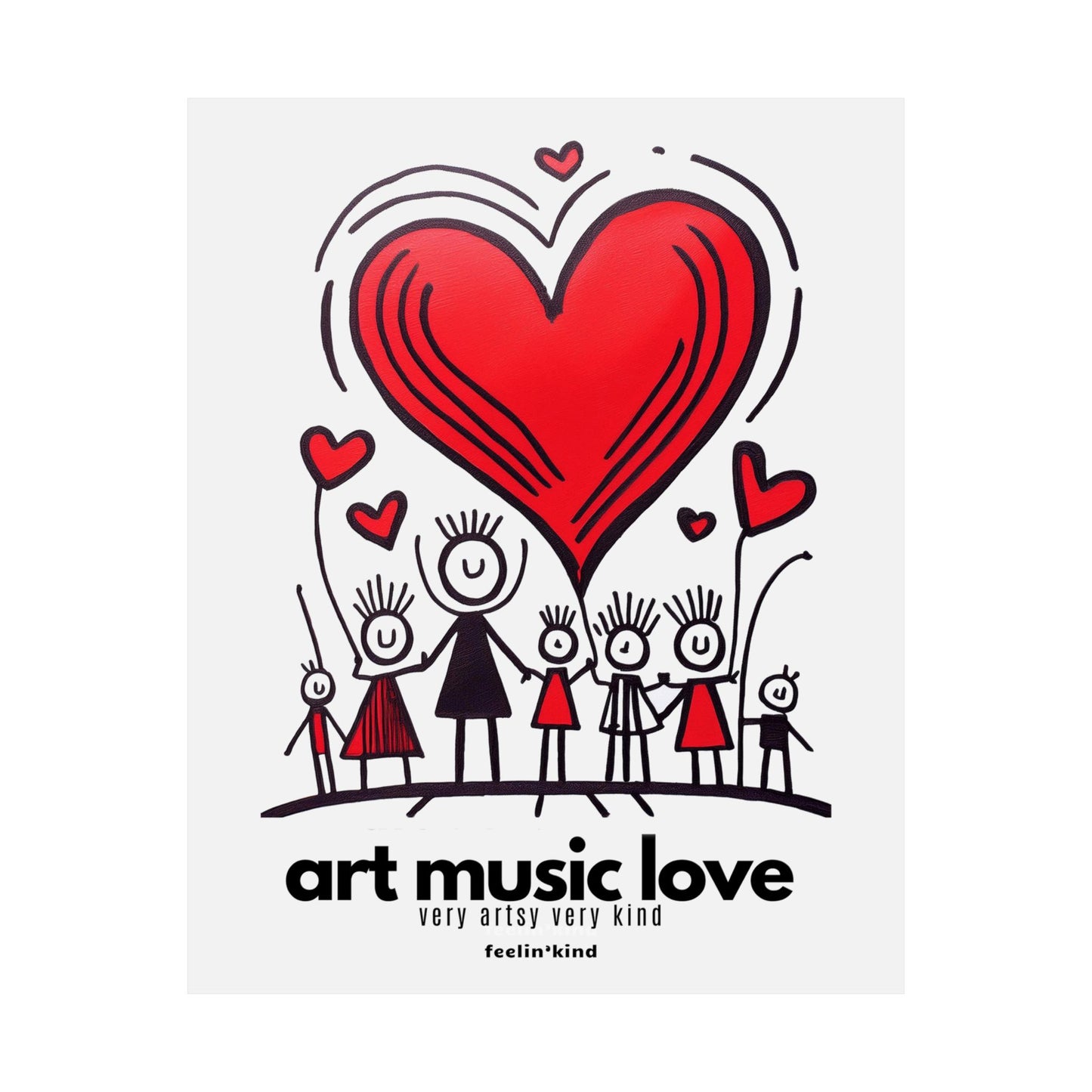 Art Music Love – Valenkind Family Poster
