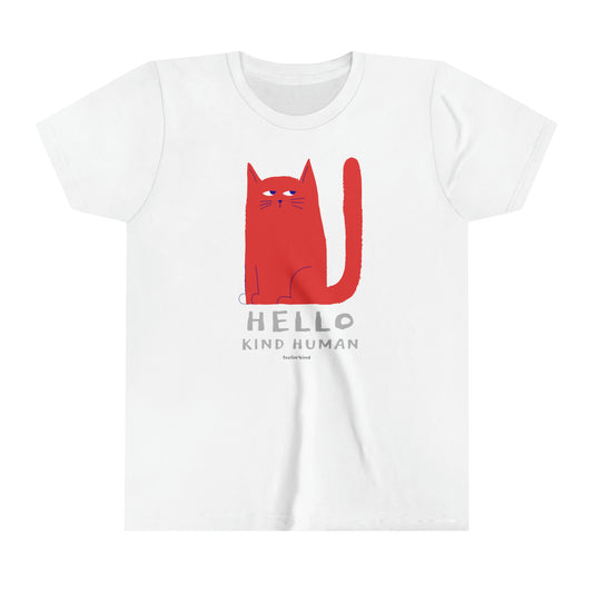 Feelin'Kind Hello Human design on a white t-shirt