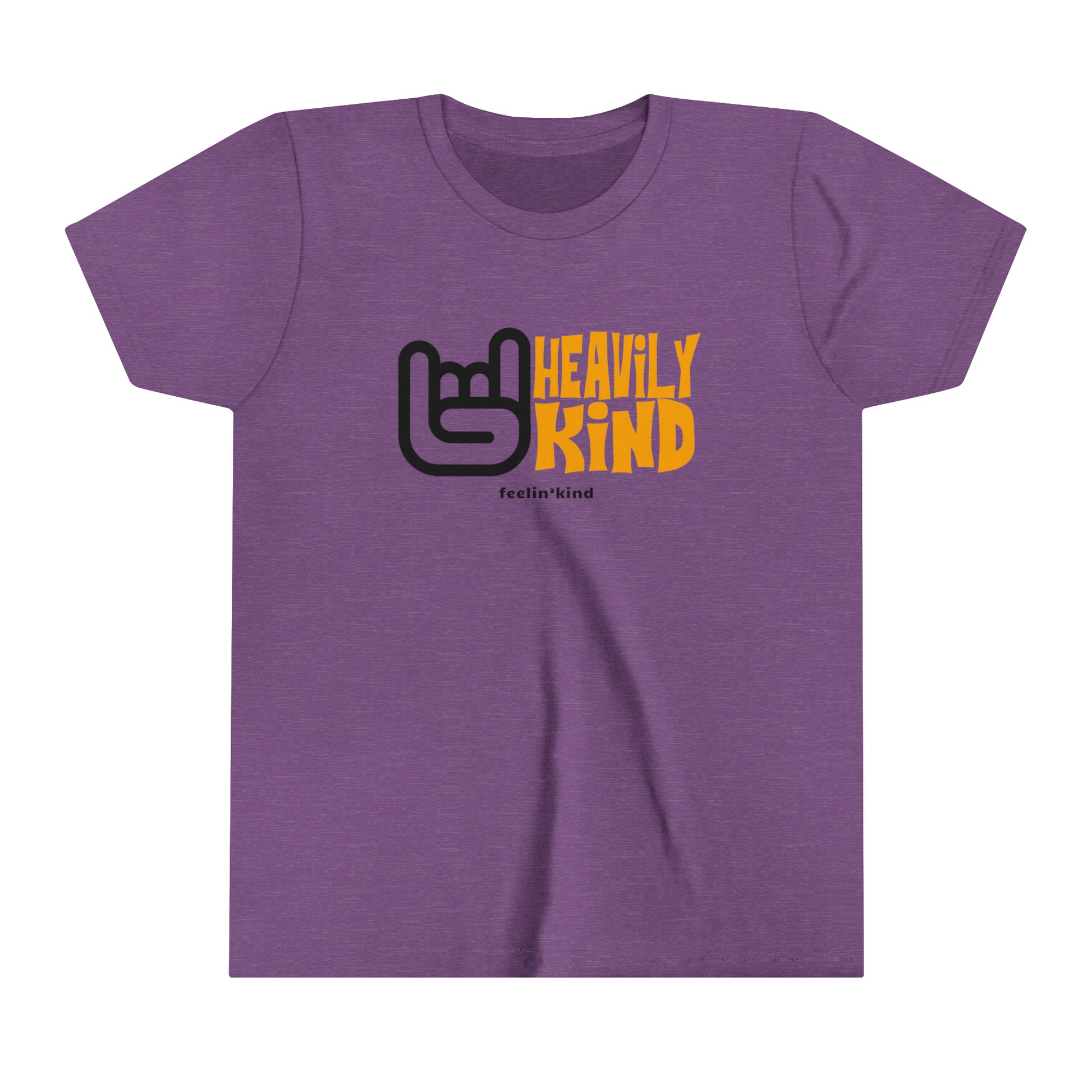 Feelin'Kind Heavily Kind design on a purple t-shirt