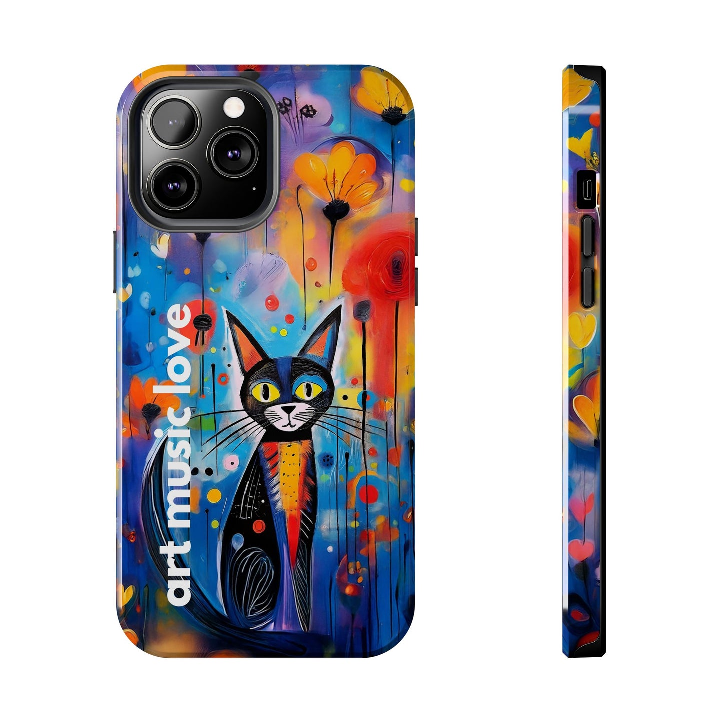 Art Music Love Phone Case – Vibrant Cat