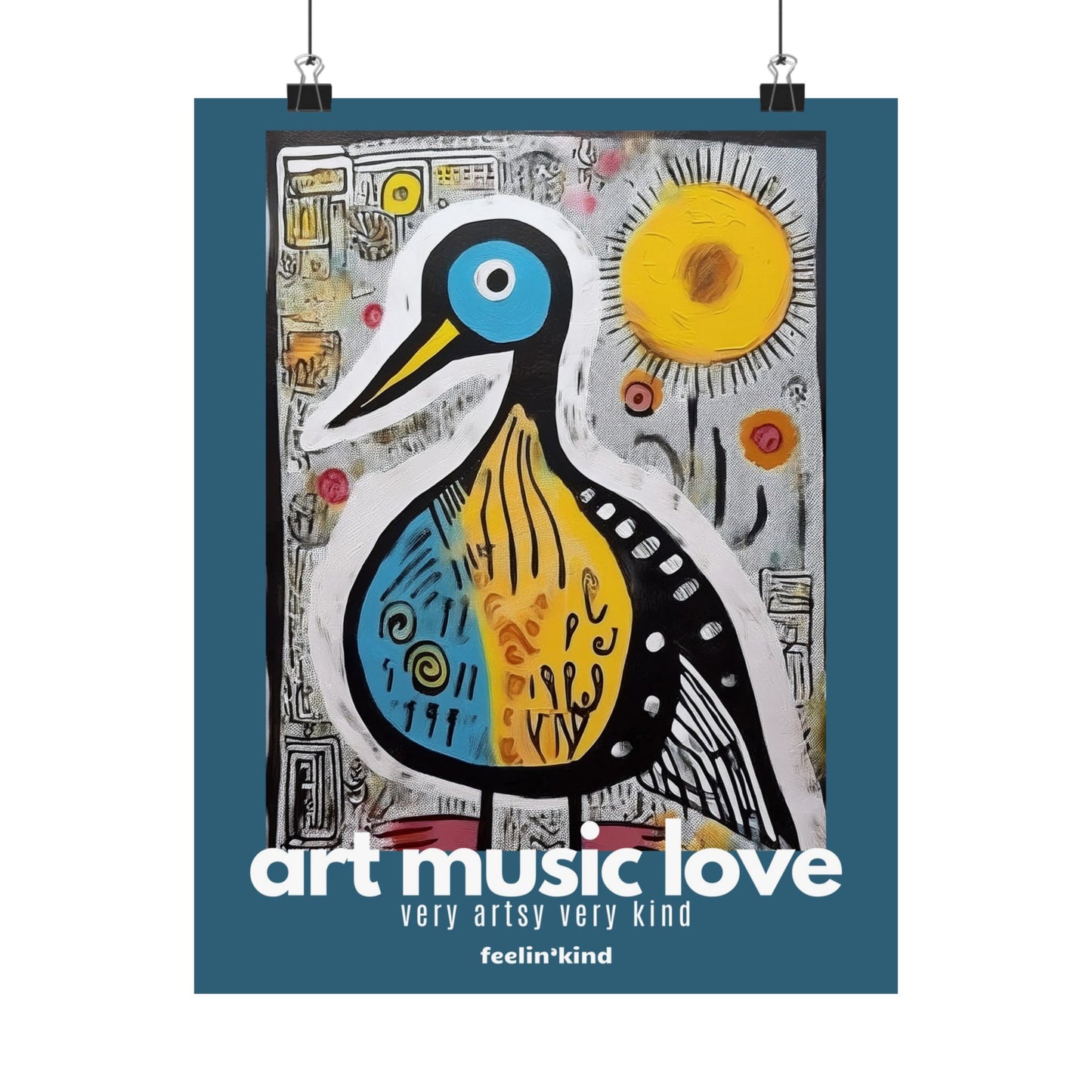 Art Music Love – Abstract Duck Symphony Poster