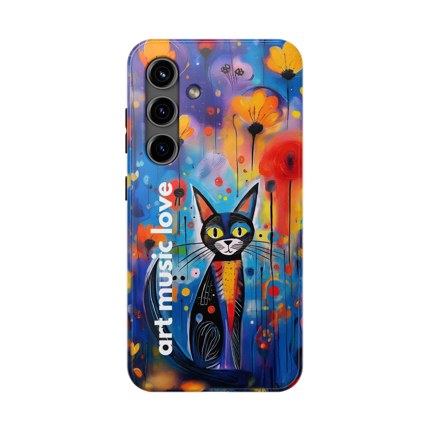 Art Music Love Phone Case – Vibrant Cat