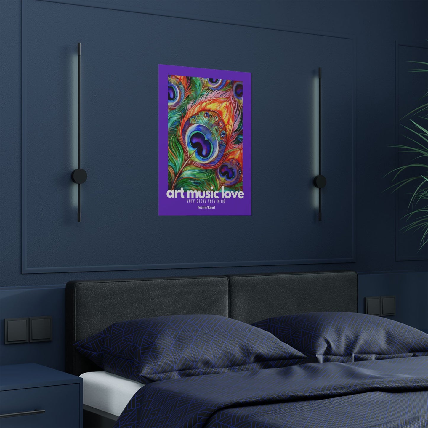 Art Music Love – Peacock Feather Poster