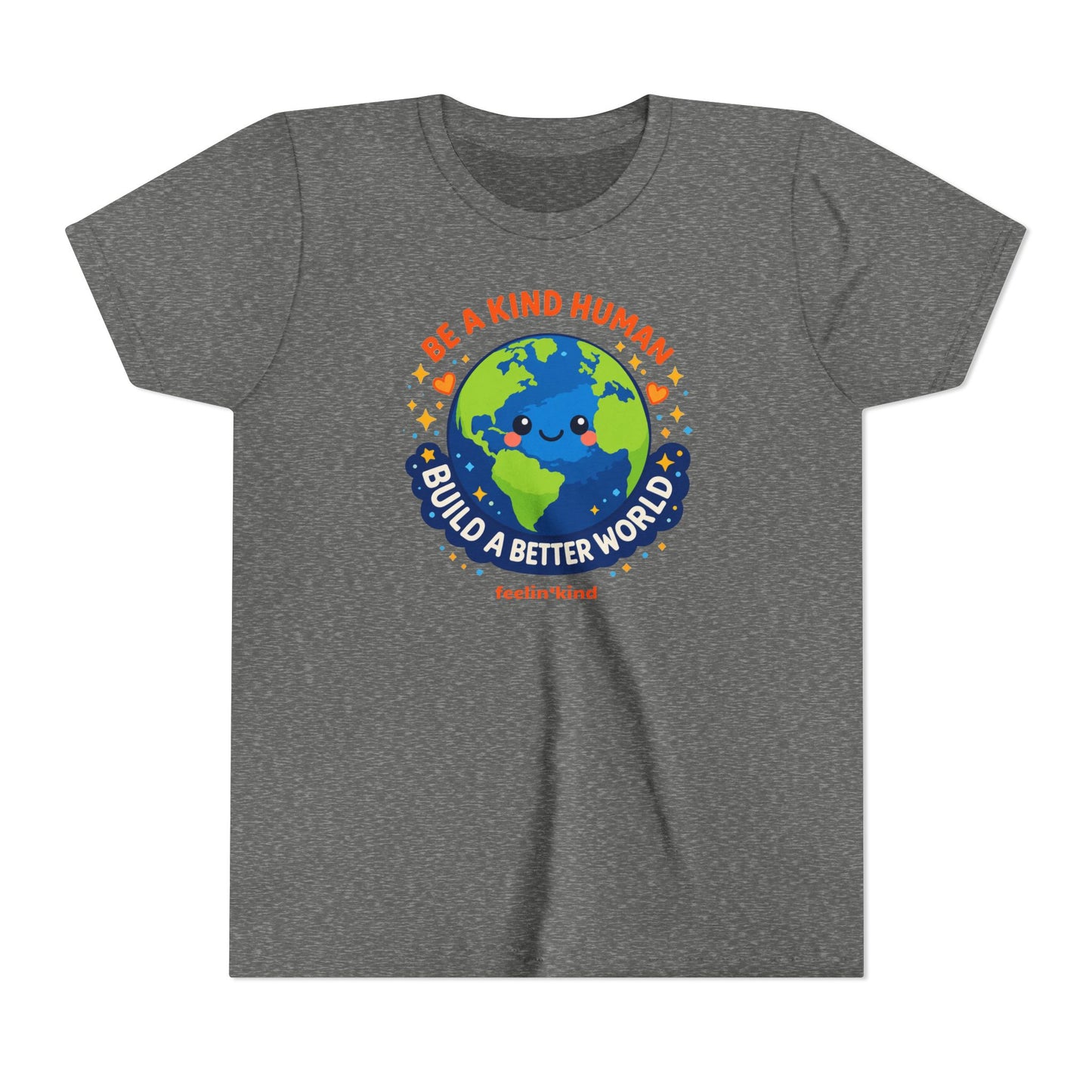 Be a Kind Human – Build a Better World Youth T-Shirt