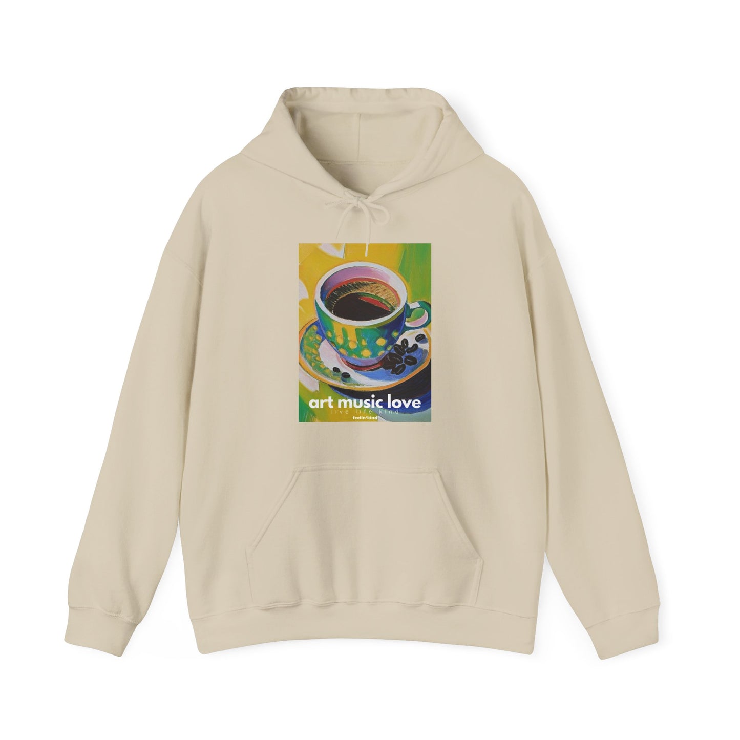 Art Music Love Vibrant Coffee Bliss Hoodie