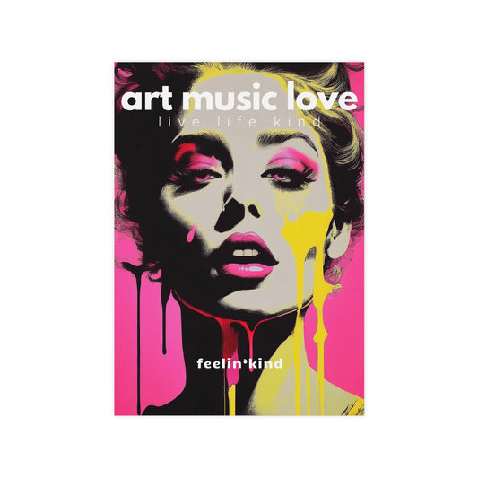 Art Music Love – Electric Muse Pop Art Portrait Poster